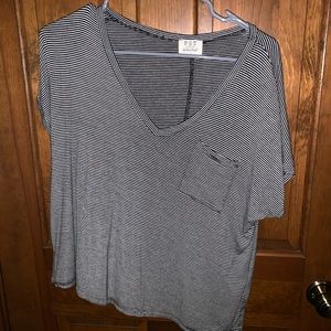 Black and white stripe top. PST.